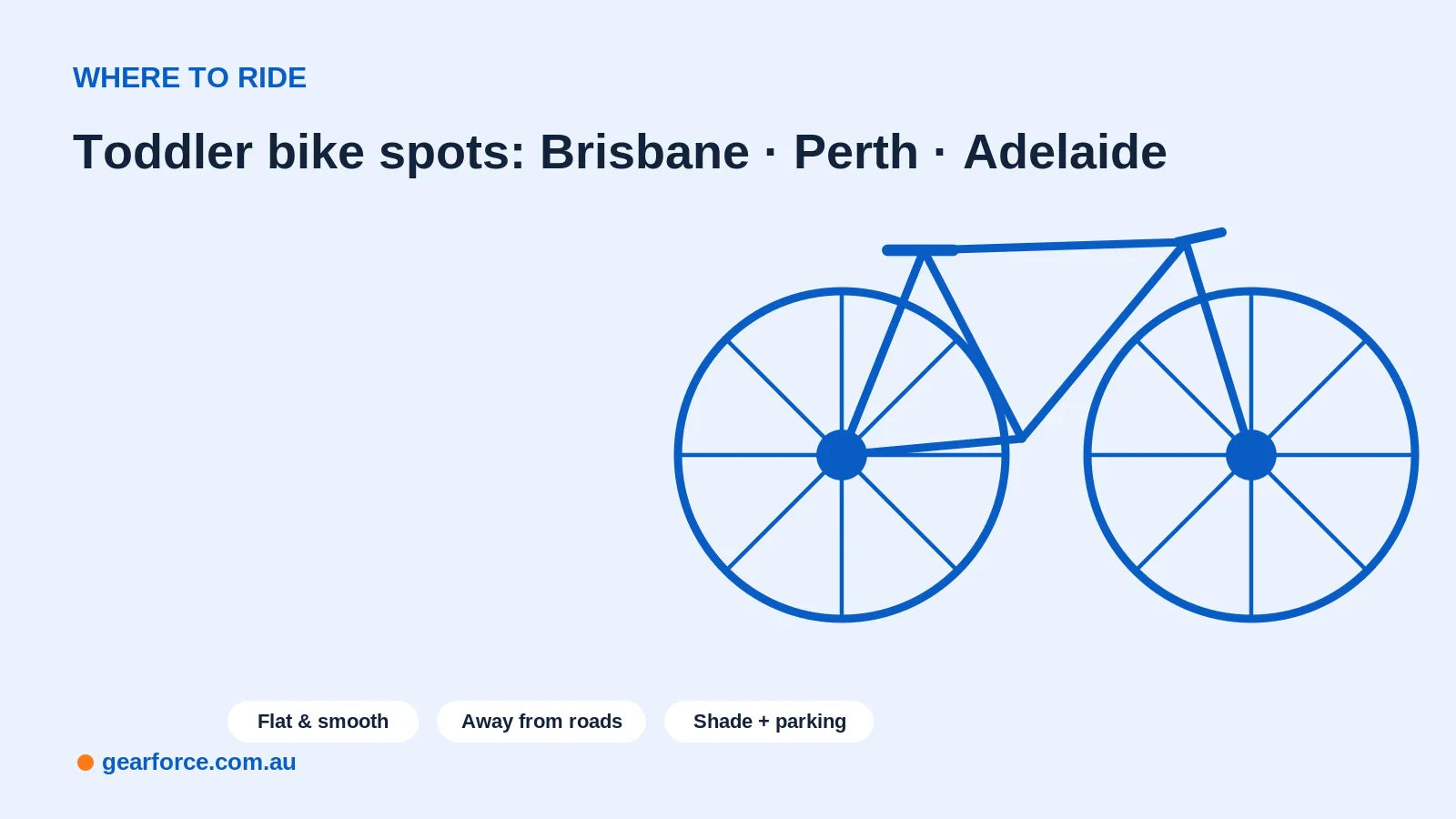 Where to ride balance bikes in Brisbane, Perth and Adelaide