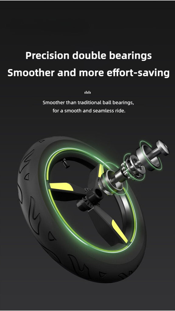 Wheel with precision double bearings on a kids balance bike