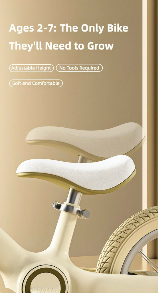 balance bike seat adjustable beige