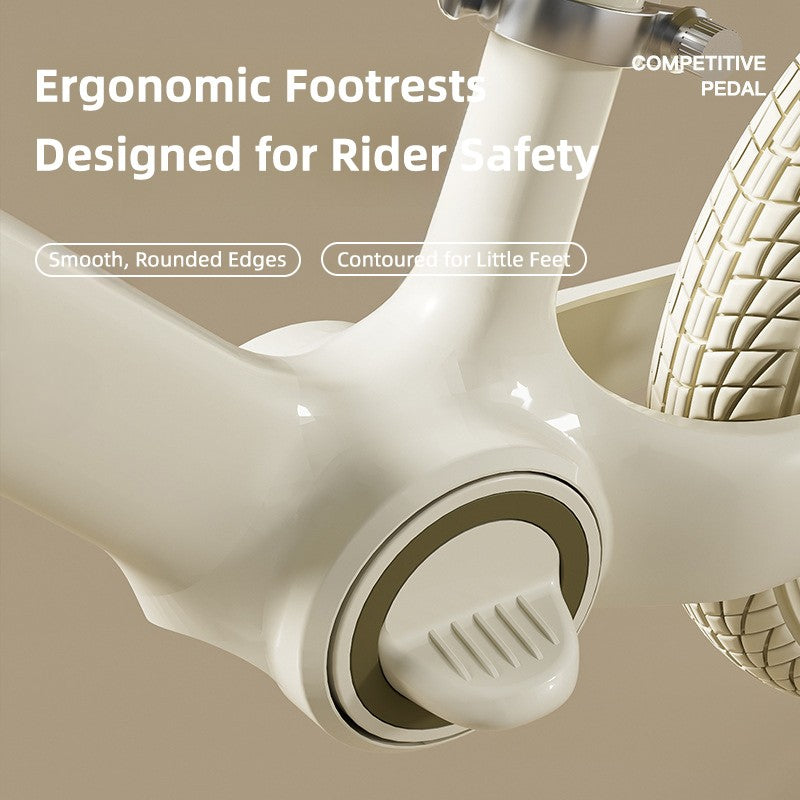balance bike with ergonomic footrest