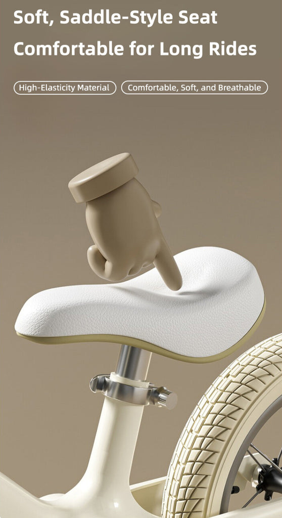 comfortable saddle style seat balance bike
