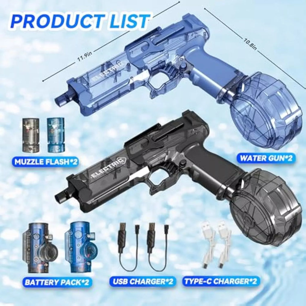 Electric Water Pistol with Realistic Gun Muzzle Flame