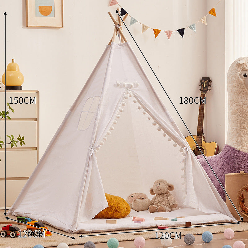 Kids Teepee Tent Indoor Play Tent 180cm With Floor Mat Fun Durable