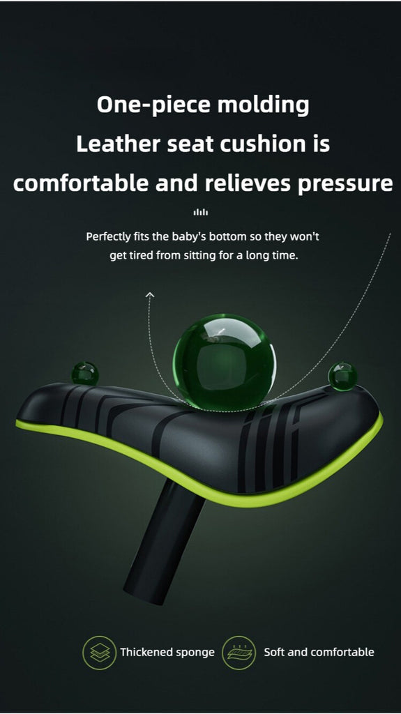kids balance bike with comfortable seat