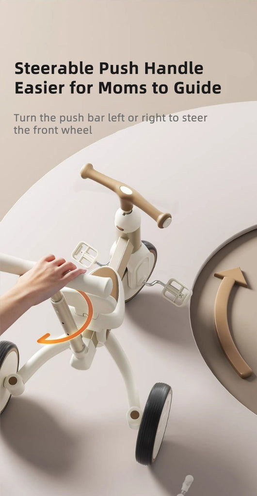 steerable push handle easier for mom to guide