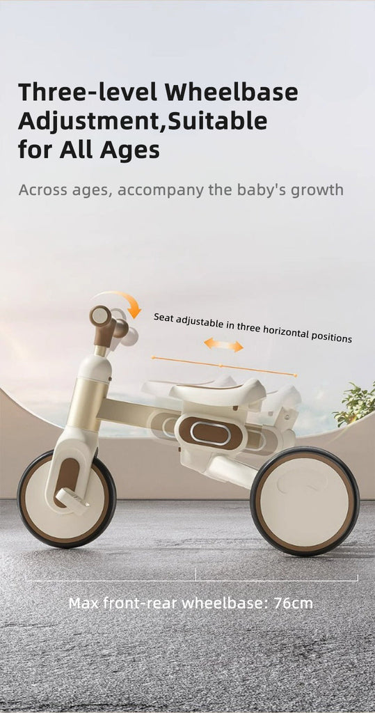 three level wheelbase adjustment suitable for all ages
