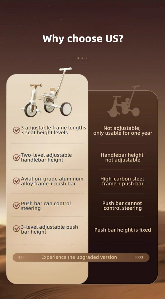 why choose our toddler push trike with parent handle